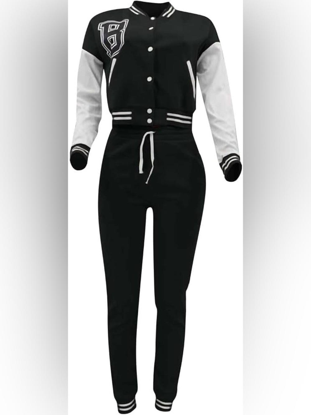 Dark Blue & White Varsity Mono